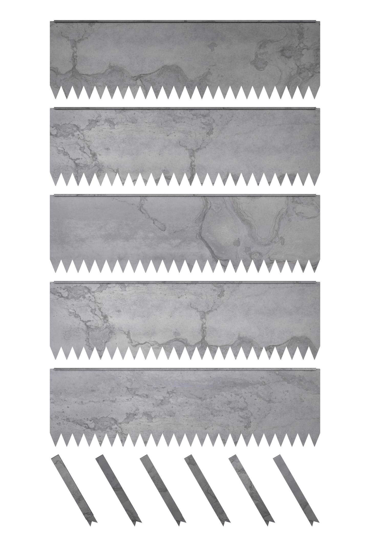 Hammer-In Landscape Edging - Cor-Ten Steel - 4ft Strips - Plus Connector Clips