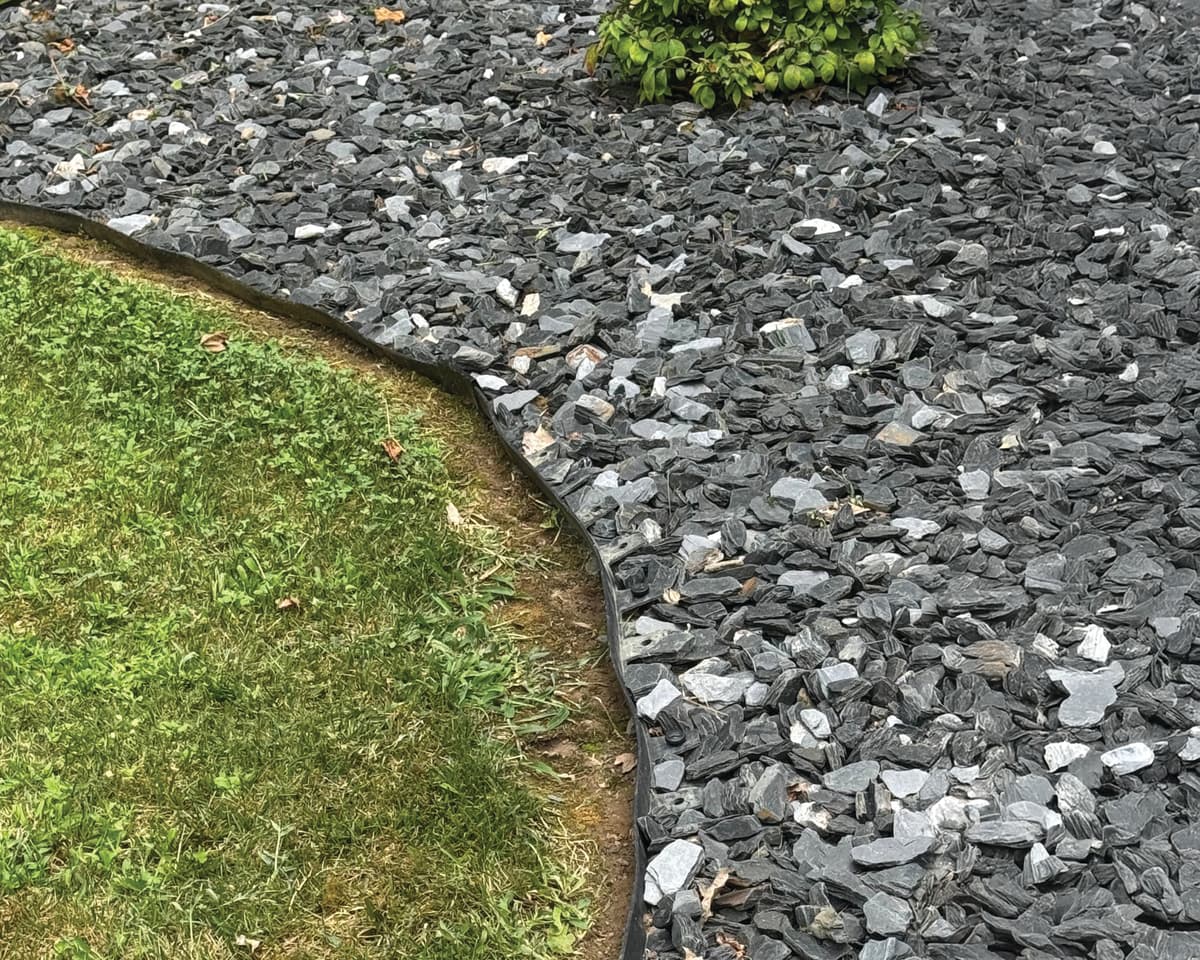 Wavy deteriorating plastic edging
