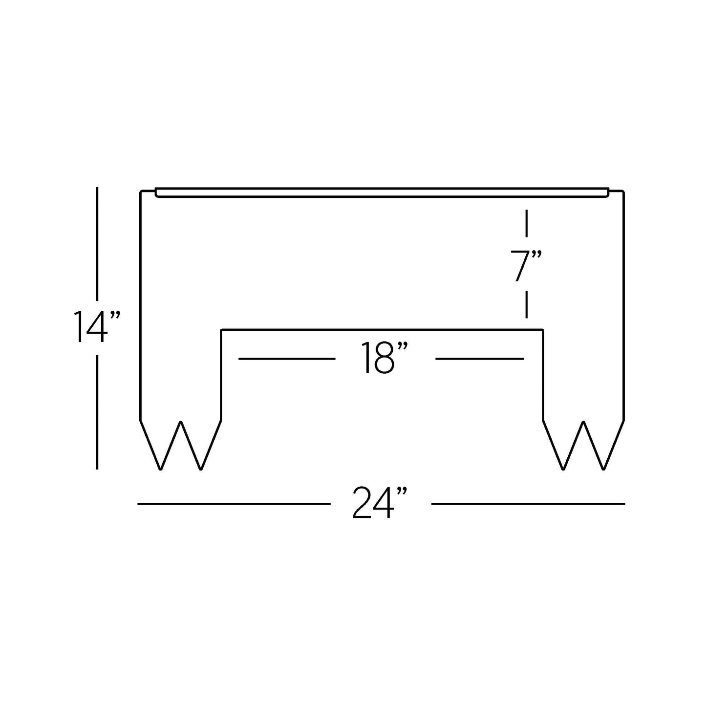 Hammer-In Landscape Edging - Cor-Ten Steel - 2ft Bridge Strips - Plus Connector Clips