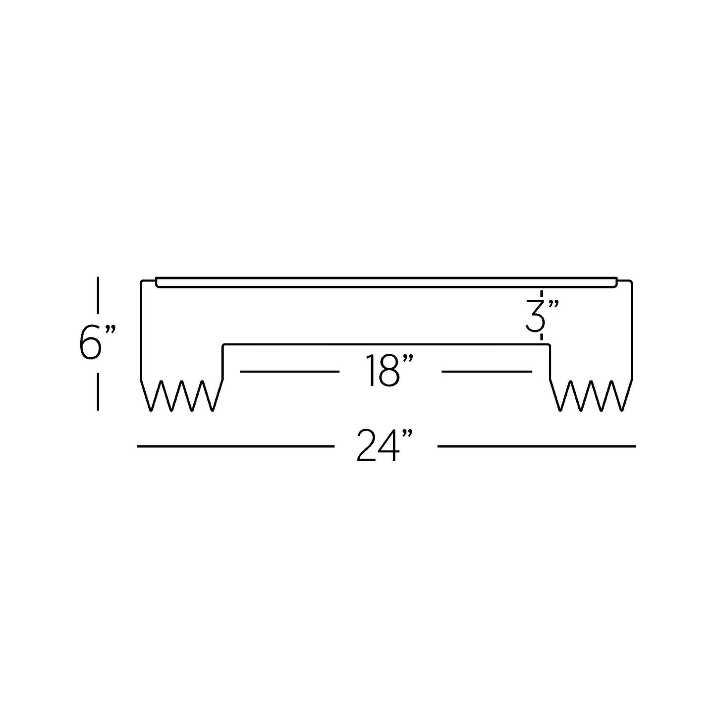 Hammer-In Landscape Edging - Cor-Ten Steel - 2ft Bridge Strips - Plus Connector Clips