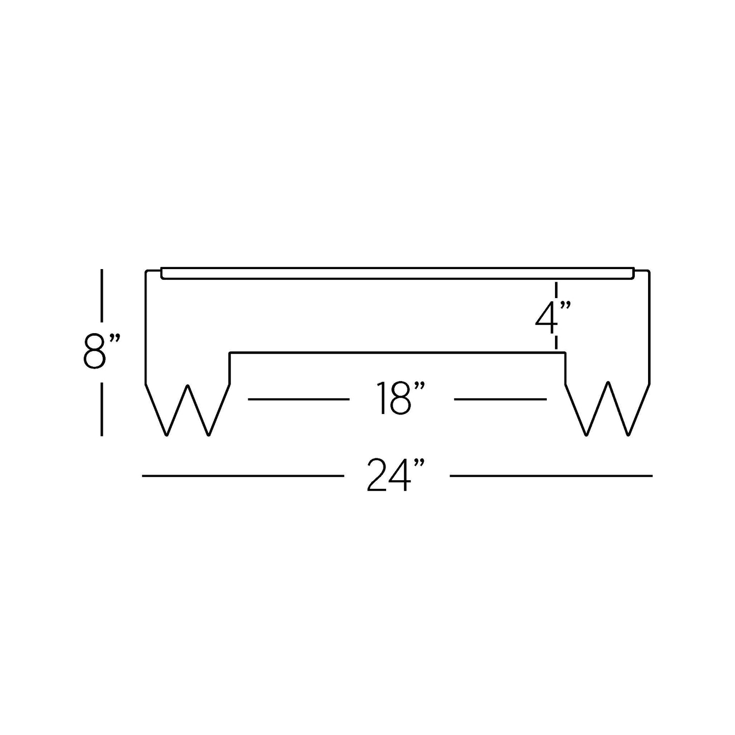 Hammer-In Landscape Edging - Cor-Ten Steel - 2ft Bridge Strips - Plus Connector Clips