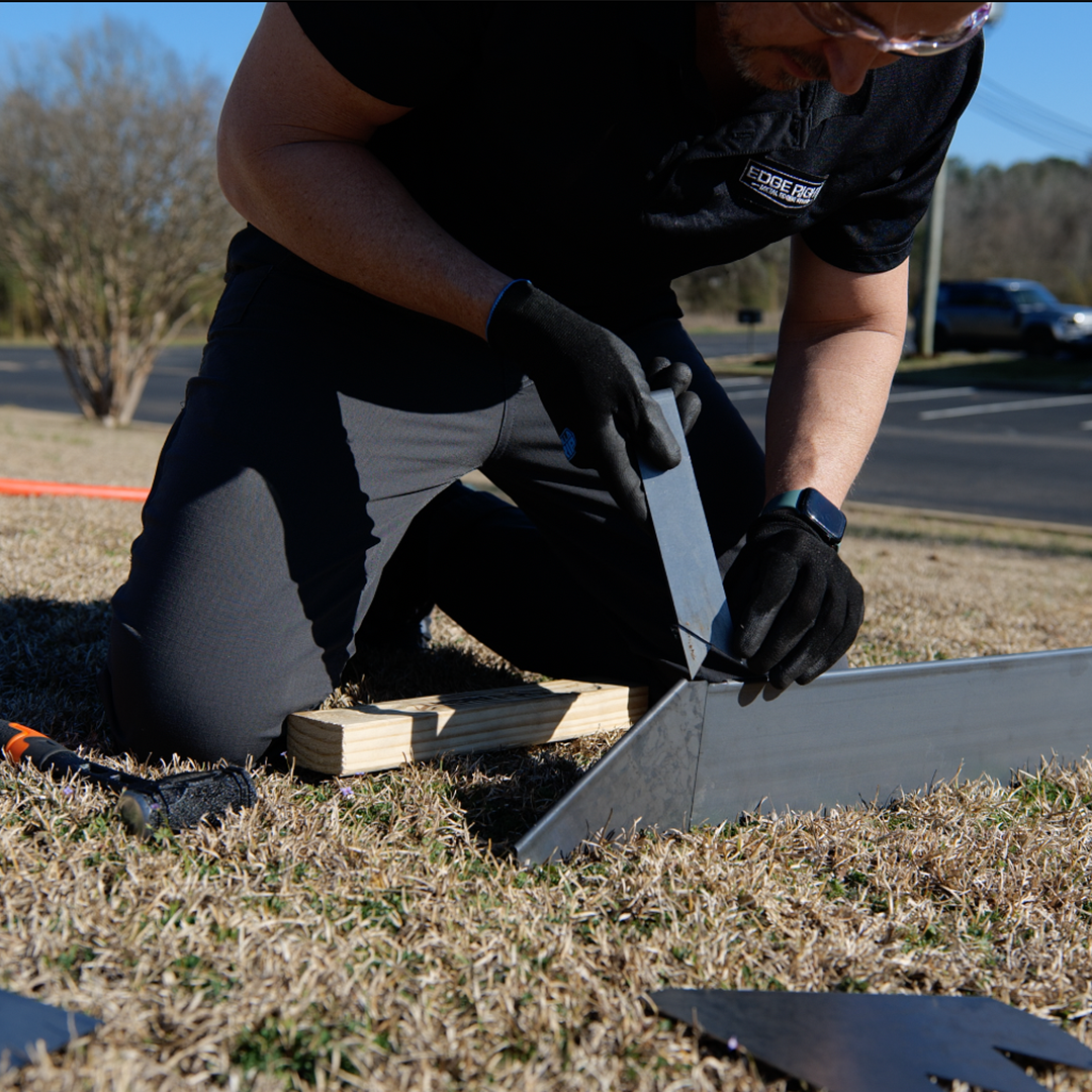 Hammer-In Landscape Edging - Cor-Ten Steel - Start/Finish Pieces