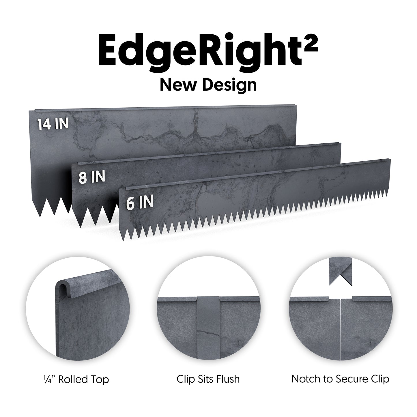 Hammer-In Landscape Edging - Cor-Ten Steel - 4ft Strips - Plus Connector Clips