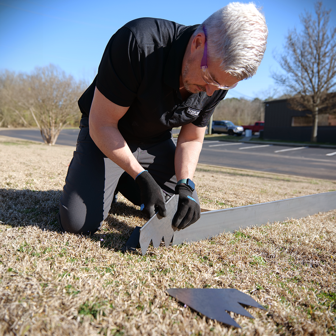 Hammer-In Landscape Edging - Cor-Ten Steel - Start/Finish Pieces