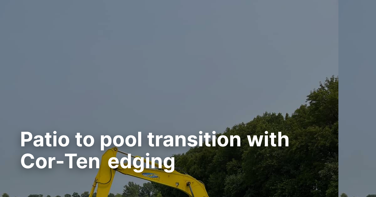 Patio to pool transition with Cor-Ten edging | Edge Right