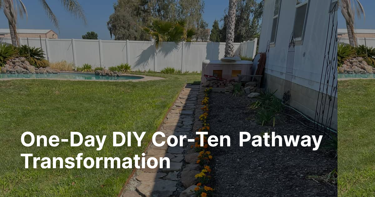 One-Day DIY Cor-Ten Pathway Transformation | Edge Right